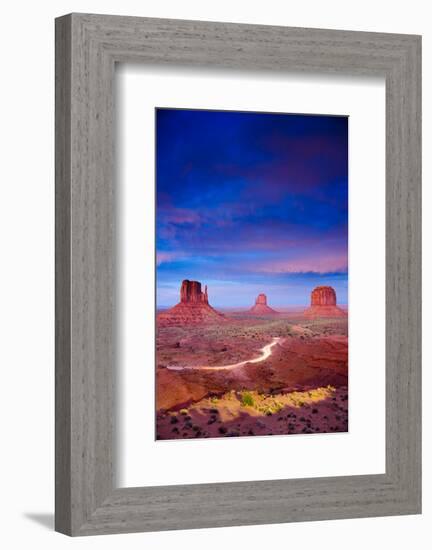 Monument Valley At Dusk Utah-null-Framed Premium Giclee Print