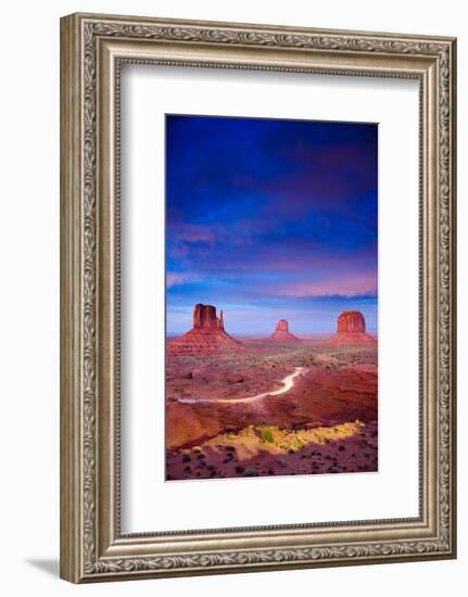 Monument Valley At Dusk Utah-null-Framed Art Print