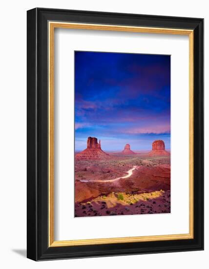 Monument Valley At Dusk Utah-null-Framed Art Print