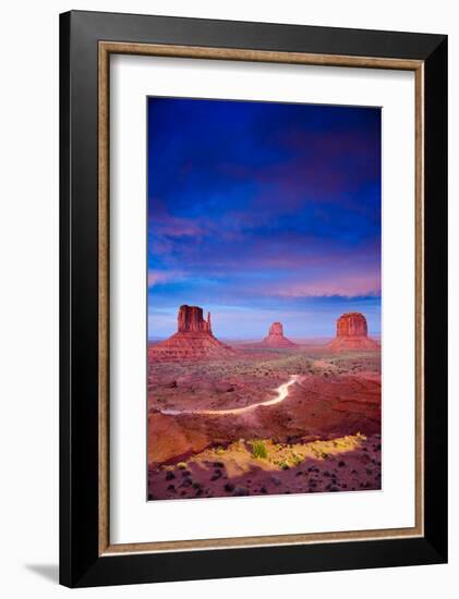 Monument Valley At Dusk Utah-null-Framed Art Print