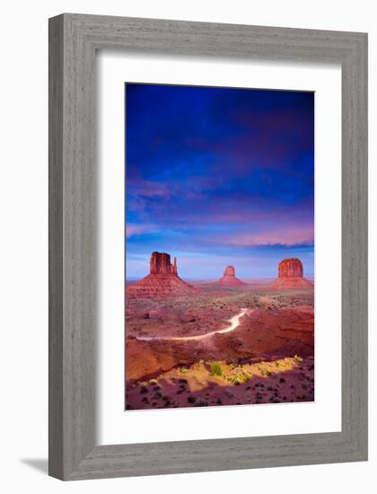 Monument Valley At Dusk Utah-null-Framed Art Print