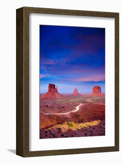 Monument Valley At Dusk Utah-null-Framed Art Print