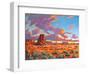 Monument Valley Sunset-Patty Baker-Framed Art Print