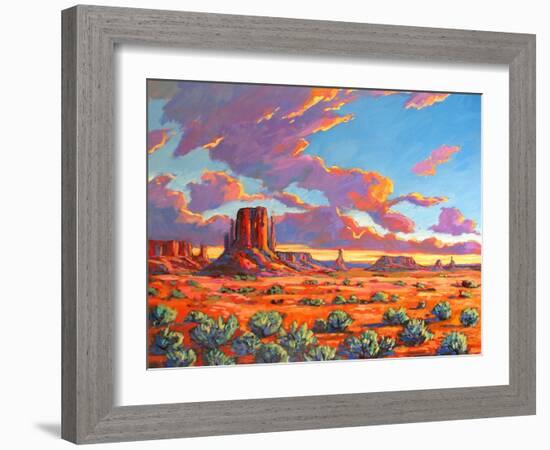 Monument Valley Sunset-Patty Baker-Framed Art Print