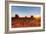 Monument Valley, Utah - Three Peeks and Sun-Lantern Press-Framed Art Print