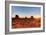 Monument Valley, Utah - Three Peeks and Sun-Lantern Press-Framed Art Print