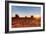 Monument Valley, Utah - Three Peeks and Sun-Lantern Press-Framed Art Print