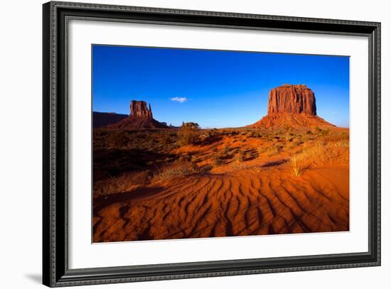 Monument Valley West Mitten And Merrick Butte Desert Sand Dunes Utah-holbox-Framed Premium Giclee Print