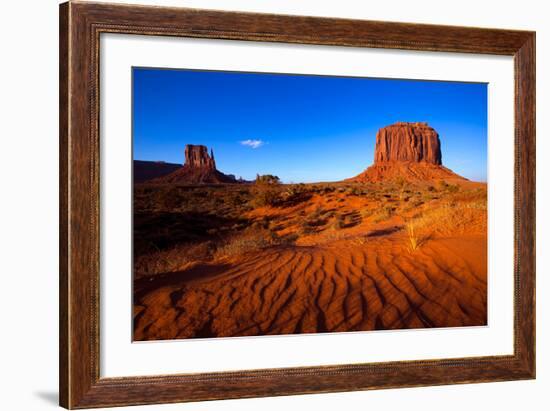 Monument Valley West Mitten And Merrick Butte Desert Sand Dunes Utah-holbox-Framed Premium Giclee Print