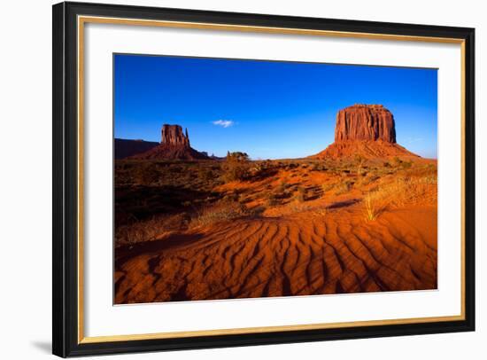 Monument Valley West Mitten And Merrick Butte Desert Sand Dunes Utah-holbox-Framed Premium Giclee Print