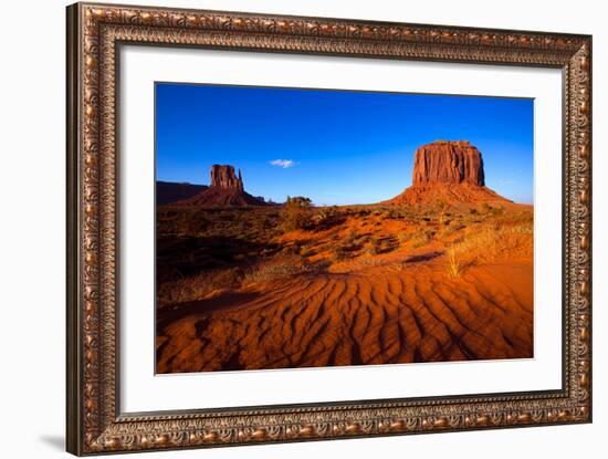 Monument Valley West Mitten And Merrick Butte Desert Sand Dunes Utah-holbox-Framed Premium Giclee Print