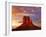 Monument Valley West Mitten at Sunset Colorful Sky Utah-Natureworld-Framed Photographic Print