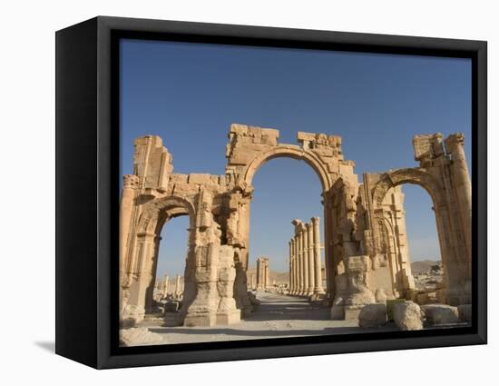 Monumental Arch, Archaelogical Ruins, Palmyra, Unesco World Heritage Site, Syria, Middle East-Christian Kober-Framed Premier Image Canvas