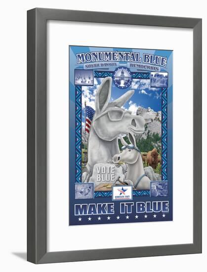 Monumental Blue, South Dakota Democrats-Richard Kelly-Framed Art Print