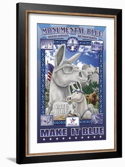 Monumental Blue, South Dakota Democrats-Richard Kelly-Framed Art Print