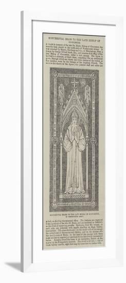 Monumental Brass to the Late Bishop of Gloucester, in Westminster Abbey-null-Framed Giclee Print