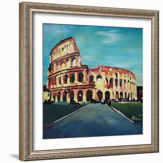 Monumental Coliseum in Rome Italy-Markus Bleichner-Framed Art Print