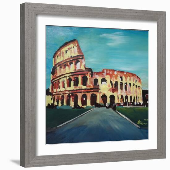 Monumental Coliseum in Rome Italy-Markus Bleichner-Framed Art Print