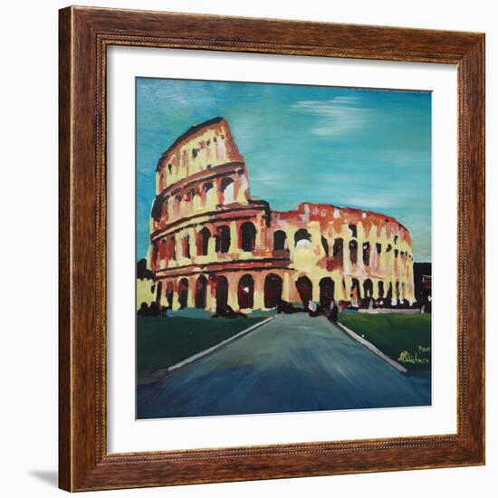 Monumental Coliseum in Rome Italy-Markus Bleichner-Framed Art Print