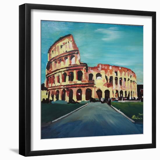 Monumental Coliseum in Rome Italy-Markus Bleichner-Framed Art Print