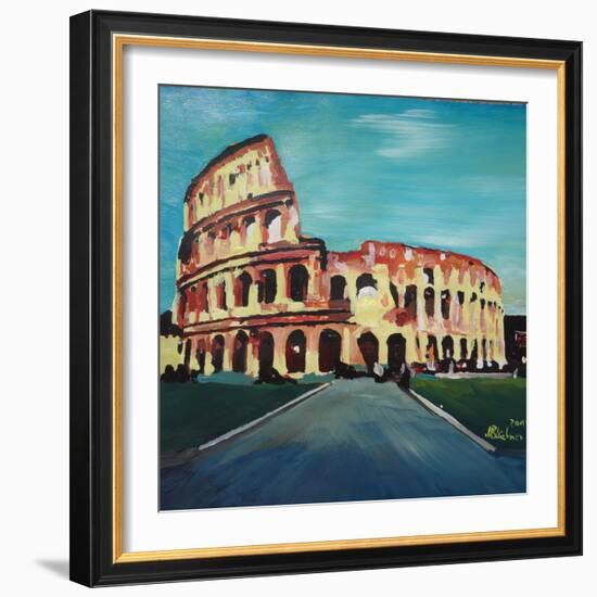 Monumental Coliseum in Rome Italy-Markus Bleichner-Framed Art Print