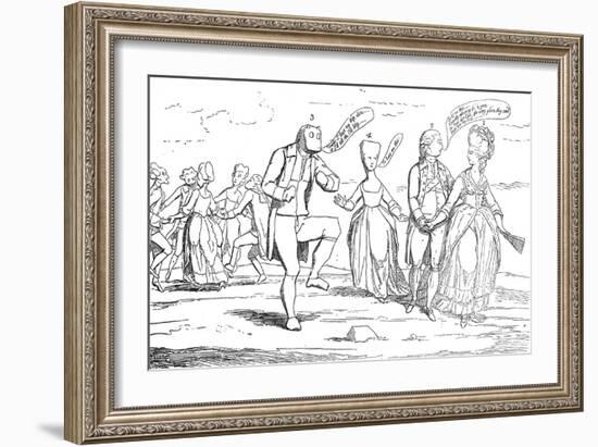 Monuments Lately Discovered on Salisbury Plain, 1782-James Gillray-Framed Giclee Print