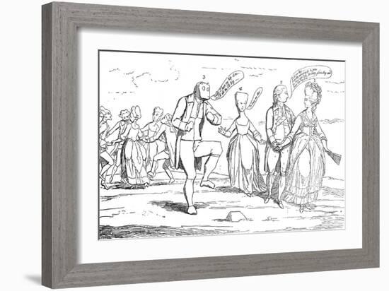 Monuments Lately Discovered on Salisbury Plain, 1782-James Gillray-Framed Giclee Print