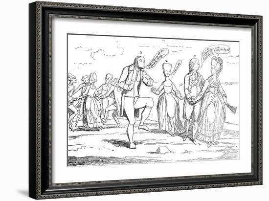 Monuments Lately Discovered on Salisbury Plain, 1782-James Gillray-Framed Giclee Print