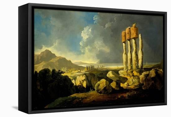 Monuments on Easter Island, C.1776 (Oil on Panel)-William Hodges-Framed Premier Image Canvas