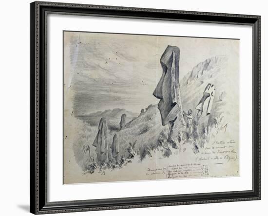 Monuments on Easter Island-Pierre Loti-Framed Giclee Print