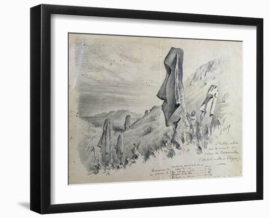 Monuments on Easter Island-Pierre Loti-Framed Giclee Print