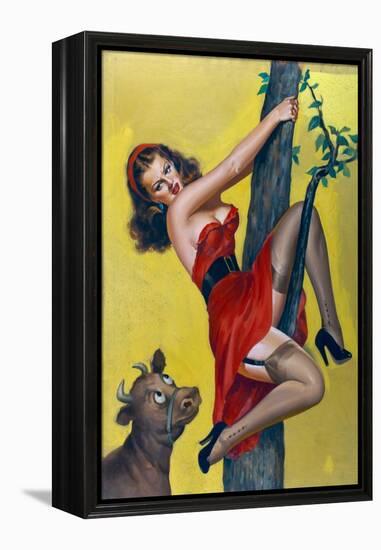 Moo; Up a Tree-Peter Driben-Framed Stretched Canvas