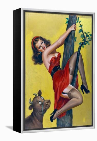 Moo; Up a Tree-Peter Driben-Framed Stretched Canvas