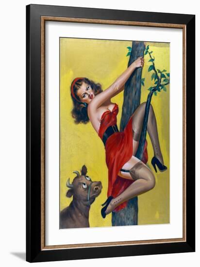 Moo; Up a Tree-Peter Driben-Framed Art Print