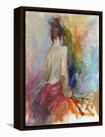 Mood Alizarine II-Anne Farrall Doyle-Framed Stretched Canvas