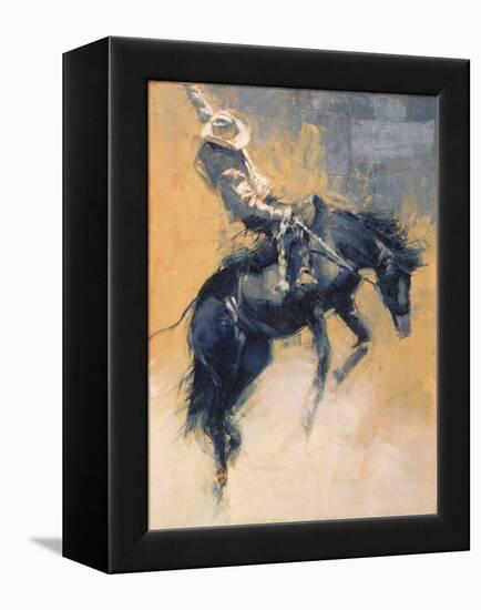 Mood Indigo III-Julie Chapman-Framed Stretched Canvas