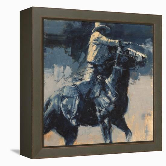 Mood Indigo IV-Julie Chapman-Framed Stretched Canvas