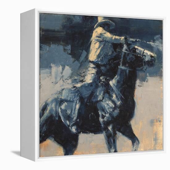 Mood Indigo IV-Julie Chapman-Framed Stretched Canvas