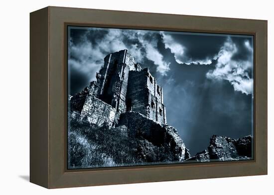 Moods of Corfe Castle!-Adrian Campfield-Framed Premier Image Canvas