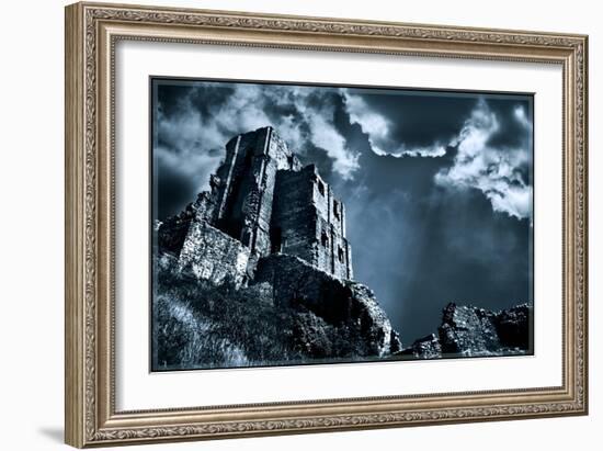 Moods of Corfe Castle!-Adrian Campfield-Framed Giclee Print