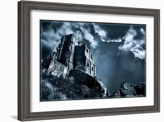 Moods of Corfe Castle!-Adrian Campfield-Framed Giclee Print