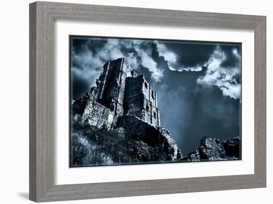 Moods of Corfe Castle!-Adrian Campfield-Framed Giclee Print