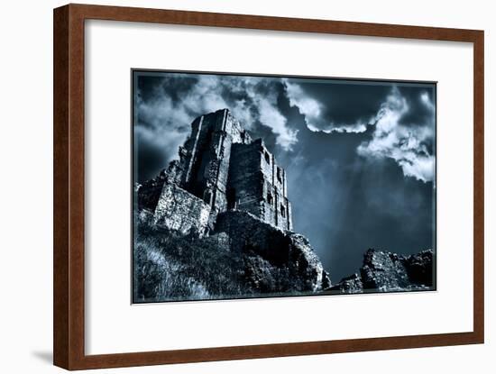 Moods of Corfe Castle!-Adrian Campfield-Framed Giclee Print