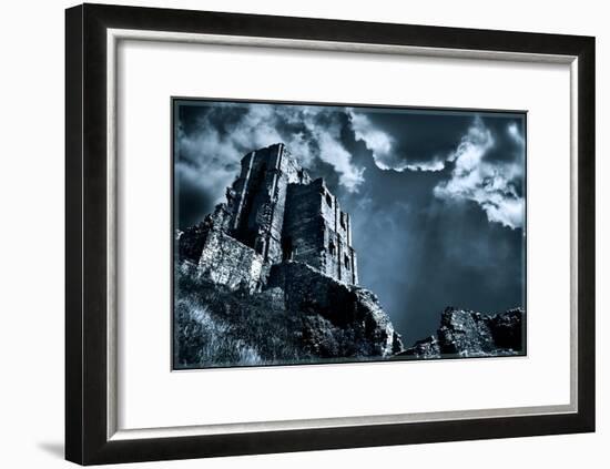 Moods of Corfe Castle!-Adrian Campfield-Framed Giclee Print