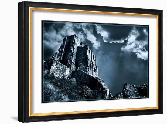 Moods of Corfe Castle!-Adrian Campfield-Framed Giclee Print