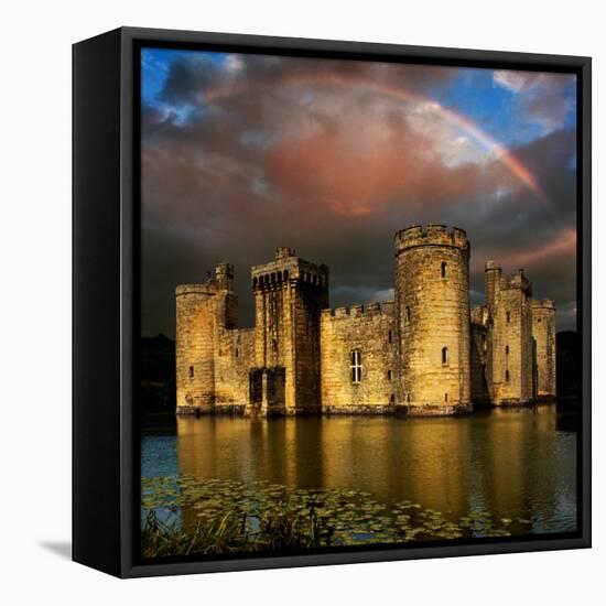 Moods over Bodiam-Adrian Campfield-Framed Premier Image Canvas