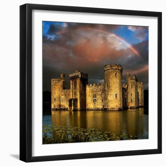 Moods over Bodiam-Adrian Campfield-Framed Photographic Print