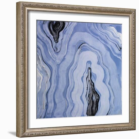 Moody Blue Agate II-Lanie Loreth-Framed Art Print