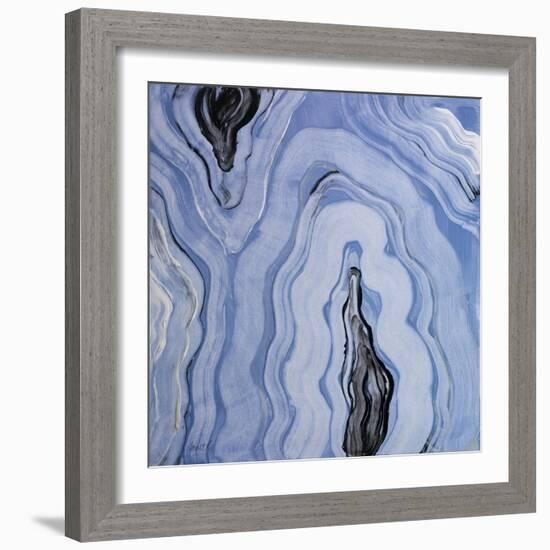 Moody Blue Agate II-Lanie Loreth-Framed Art Print