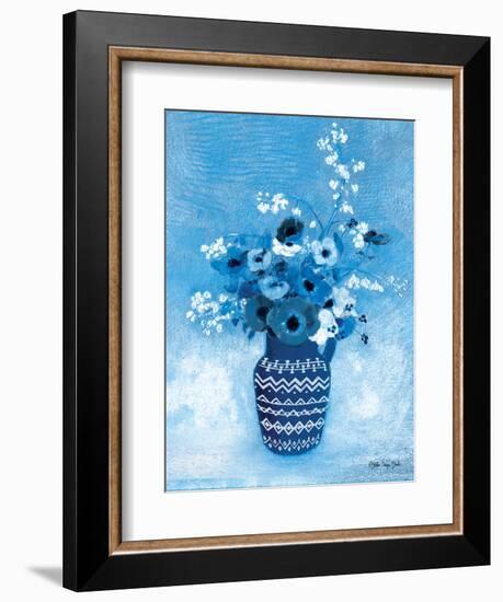 Moody Blue Floral-Stellar Design Studio-Framed Art Print